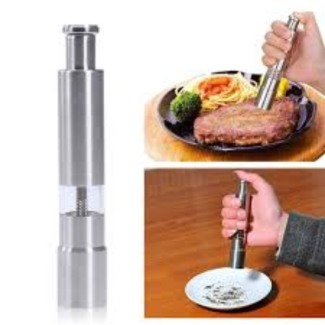 Stainless Steel Handheld Black Pepper Grinder Mill with Ceramic Mechanism Price in Pakistan | LAPTAB