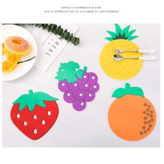 Drink Placement Mat Silicone Fruit Cup Mats, Durable Reusable Coasters for Hot and Cold Drinks Price in Pakistan | LAPTAB
