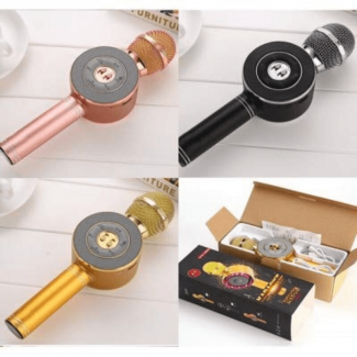 WS-668 Bluetooth KTV Singing Microphone with USB Speaker, TF Card, and U Disk Support Price in Pakistan | LAPTAB