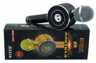 WS-668 Bluetooth KTV Singing Microphone with USB Speaker, TF Card, and U Disk Support