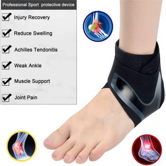 Ankle Support Brace with Adjustable Straps, Neoprene, Silicone Grip, Open Heel Design Price in Pakistan | LAPTAB