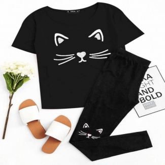 Original Branded Stylish Printed T-Shirt and Trouser Set, Soft Durable Fabric Price in Pakistan | LAPTAB