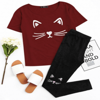 Original Branded Stylish Printed T-Shirt and Trouser Set, Soft Durable Fabric Price in Pakistan | LAPTAB