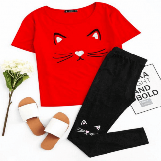 Original Branded Stylish Printed T-Shirt and Trouser Set, Soft Durable Fabric Price in Pakistan | LAPTAB