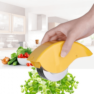 Rolling Mincer Herbal Manual Hand Scallion Cutter Slicer with 6 Stainless Steel Blades Price in Pakistan | LAPTAB