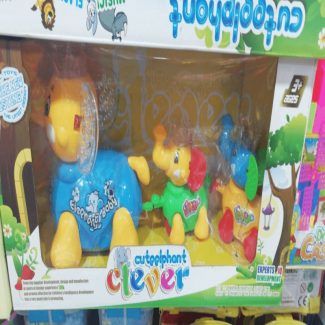Battery Operated 3-in-1 Musical Elephant Family Toy with Flashing Lights and Bump & Go Action Price in Pakistan | LAPTAB