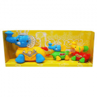Battery Operated 3-in-1 Musical Elephant Family Toy with Flashing Lights and Bump & Go Action Price in Pakistan | LAPTAB