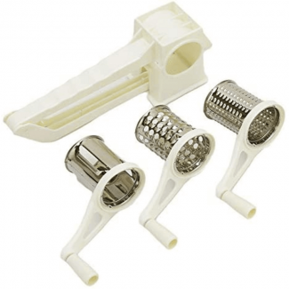 Three-in-One Hand-Rolled Vegetable Cutter with 3 Stainless Steel Blades and Easy Clean Design Price in Pakistan | LAPTAB