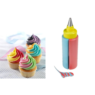 2in1 Twin Double Cake Decorating Icing Bottle for Cookies, Cupcakes, and Cakes Price in Pakistan | LAPTAB