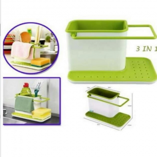 3 in 1 Kitchen Sink Organizer Stand with Strainer Bottom for Easy Cleaning and Storage Price in Pakistan | LAPTAB
