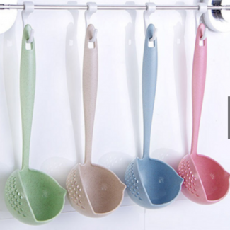 Dual Purpose Large Soup Ladle with Filter Holes, Wheat Straw, Corrosion-Resistant Price in Pakistan | LAPTAB
