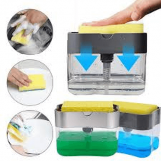 Soap Dispenser and Caddy with 3 Sponges, BPA-Free, Corrosion-Resistant Material Price in Pakistan | LAPTAB