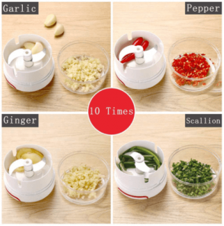 Kitchen Mini Garlic Grinder Food Chopper with Dual Stainless Steel Blades and Ergonomic Handle Price in Pakistan | LAPTAB