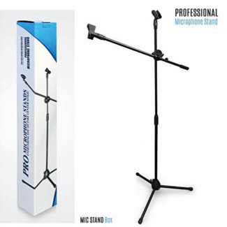 Laptab Tripod Boom Microphone Stand with Foldable, Lightweight Design and Anti-Slip Feet