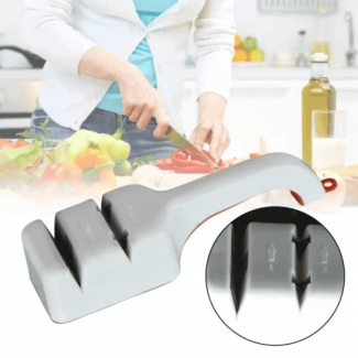 Dual Slot Knife Sharpener with Non-Slip Handle and ABS Material for Quick Sharpening Price in Pakistan | LAPTAB