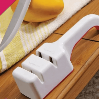Dual Slot Knife Sharpener with Non-Slip Handle and ABS Material for Quick Sharpening Price in Pakistan | LAPTAB