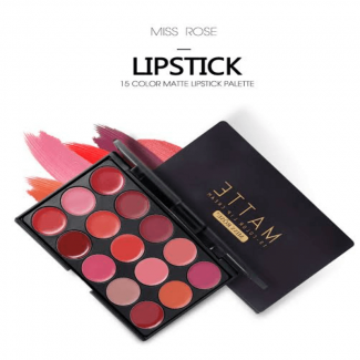 Miss Rose Matte 15 Color Lip Cream Palette - Long-Lasting, Moisturizing, Waterproof Lip Colors Price in Pakistan | LAPTAB