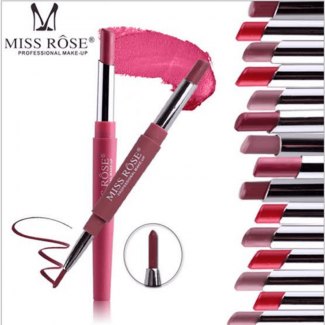Miss Rose Nude Lipstick with Double End Lip Liner, Moisturizing and Long-Lasting Price in Pakistan | LAPTAB