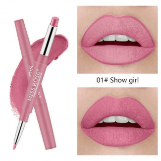 Miss Rose Nude Lipstick with Double End Lip Liner, Moisturizing and Long-Lasting Price in Pakistan | LAPTAB