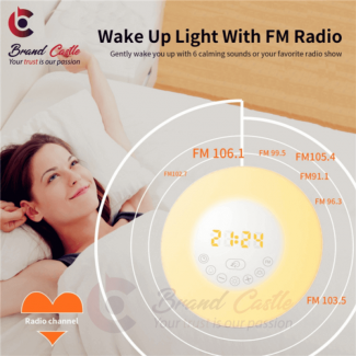 Wake Up Light Alarm Clock with Bluetooth Speaker, FM Radio, Sunrise Sunset Effects Price in Pakistan | LAPTAB