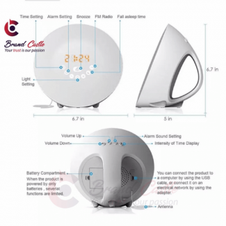 Wake Up Light Alarm Clock with Bluetooth Speaker, FM Radio, Sunrise Sunset Effects Price in Pakistan | LAPTAB