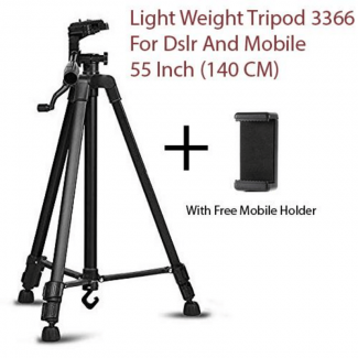 50 Inch Universal Camera Tripod with Remote, Lightweight Stand for Smartphones and Outdoor Use Price in Pakistan | LAPTAB