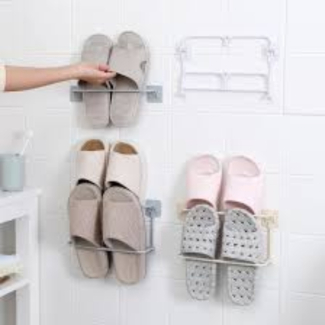 Adjustable Wall-Mounted Space-Saving Shoe and Slipper Rack with Adhesive Mount Price in Pakistan | LAPTAB
