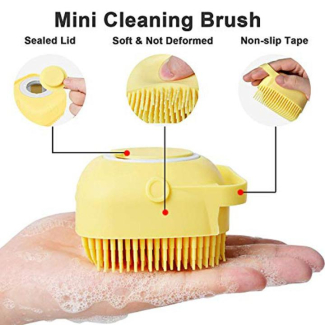 Silicone Massage Bath Brush with Built-in Liquid Soap Dispenser for Skin Care Price in Pakistan | LAPTAB