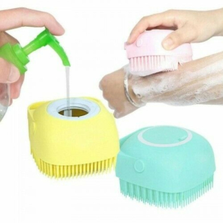 Silicone Massage Bath Brush with Built-in Liquid Soap Dispenser for Skin Care Price in Pakistan | LAPTAB