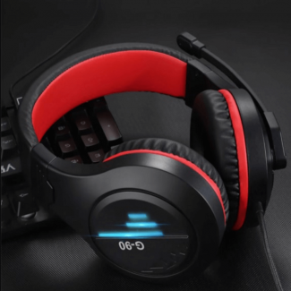G90 Wired Bass Gaming Headset with Noise Isolation, Flexible Mic, and LED Lights Price in Pakistan | LAPTAB