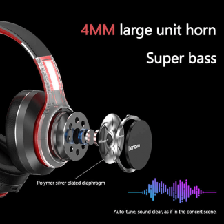 Lenovo HD200 Bluetooth Headphones with Hi-Fi Sound, Comfortable Fit, Foldable Design Price in Pakistan | LAPTAB