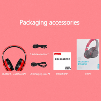 Lenovo HD200 Bluetooth Headphones with Hi-Fi Sound, Comfortable Fit, Foldable Design Price in Pakistan | LAPTAB