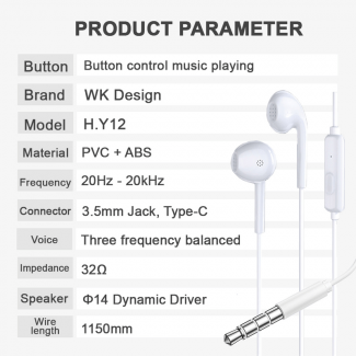 Remax Y12 Wired Stereo Handsfree Earphones with Built-In Remote and 3.5mm Jack Price in Pakistan | LAPTAB