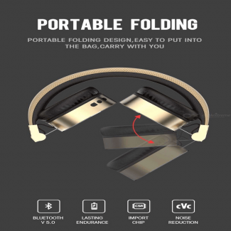 Abodos AS-WH05 Bluetooth Headphone with 14-Hour Battery, Noise Reduction, Foldable Design Price in Pakistan | LAPTAB