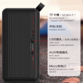 Abodos Wireless Portable Speaker AS-BS09 with True Wireless Stereo, Bluetooth, TF Card Slot, Dual Speakers, and Heavy Bass Price in Pakistan | LAPTAB