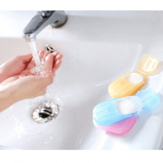 Portable Disposable Hand Washing Soap Paper Holder ? Compact, Hygienic, Travel-Friendly Price in Pakistan | LAPTAB