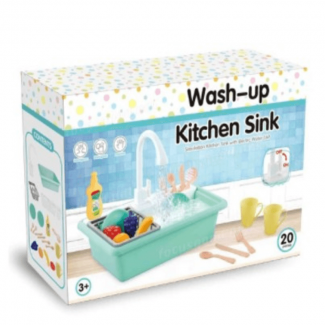 Wash-Up Electric Kitchen Sink Kids Play Toy with Automatic Water Pump and Safe ABS Material Price in Pakistan | LAPTAB