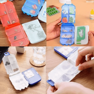 Folca Pill Portable Plastic Case & Splitters with Locking Buckle, 8 Compartments Price in Pakistan | LAPTAB