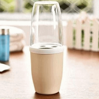 Family Toothpaste and Toothbrush Kit Holder with Individual Compartments and Protective Lid Price in Pakistan | LAPTAB