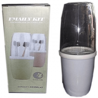 Family Toothpaste and Toothbrush Kit Holder with Individual Compartments and Protective Lid Price in Pakistan | LAPTAB