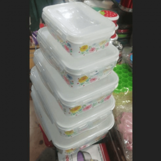 5PCS Fresh Storage Boxes with Locking Lids, Clear, Microwave & Dishwasher Safe Price in Pakistan | LAPTAB