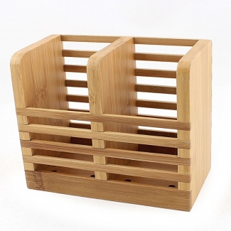 Wooden Chopsticks Storage Holder Cage