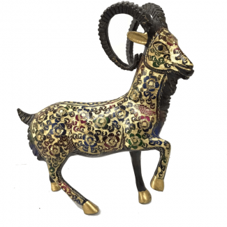 Markhor Miniature Statue Metal Figurine, Realistic Detailed Eco-Friendly Gift