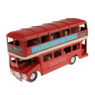 Handmade Double Deck London Bus Model, Retro Style Miniature Decor 26x8x12cm Price in Pakistan | LAPTAB