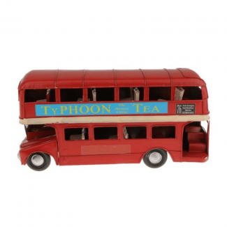 Handmade Double Deck London Bus Model, Retro Style Miniature Decor 26x8x12cm Price in Pakistan | LAPTAB
