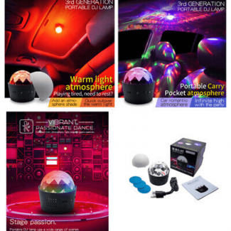 Magnetic USB Voice Control Mini Wireless LED Disco Ball Party Light for Car Price in Pakistan | LAPTAB