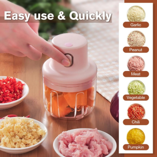 Wireless Mini Electric Garlic Food Cutter with Stainless Steel Blades and USB Charging Price in Pakistan | LAPTAB