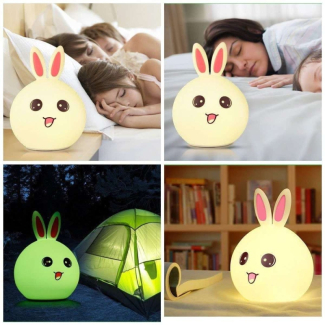 Cute Rabbit Silicone LED Night Light