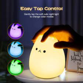 Cute Rabbit Silicone LED Night Light Table Lamp with Multi-Color Soft Glow Price in Pakistan | LAPTAB
