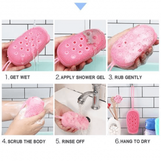 Bubbles Bath Brush with Soft Bristles and Ergonomic Handle for All Skin Types Price in Pakistan | LAPTAB